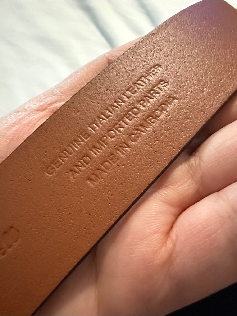 Madewell Tan Brown Leather Belt with Gold Buckle - Picture 2 of 2